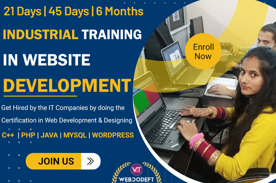 Industrial training in website development 2024