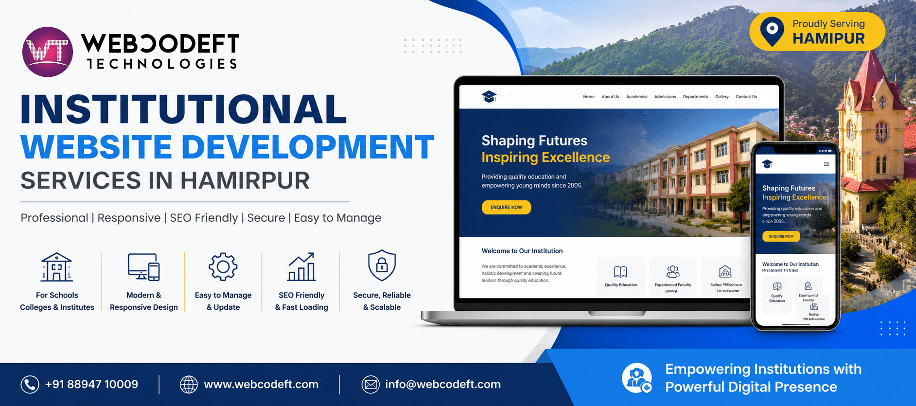 institutional website development services in Hamirpur